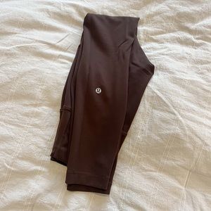 Lululemon Wunder Train High-Rise Tight 25" Leggings color: Espresso